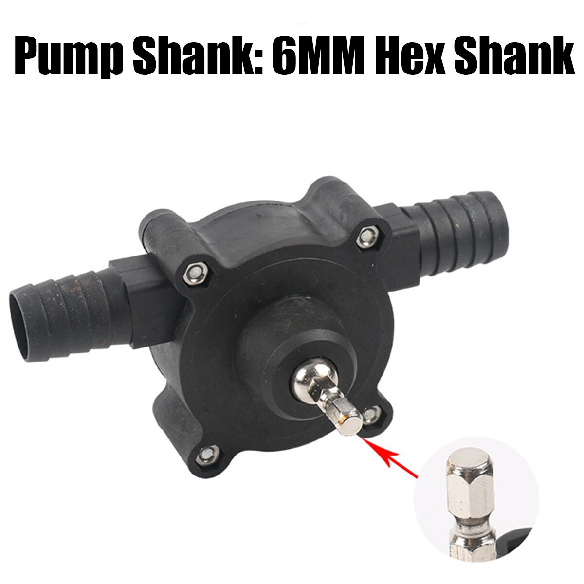 Manual Electric Drill Drive Self Priming Pump Oil Fluid Water Transfer Pumps 6mm Hex Shank