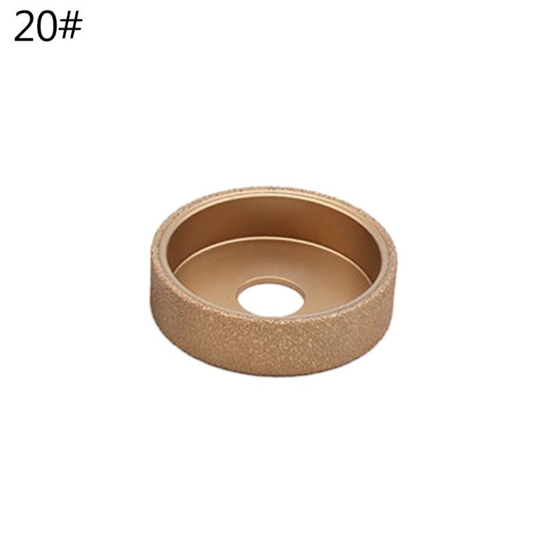 Brazing Diamond Angle Grinder Stone Slotted Grinding Wheel Round Glass Pottery Porcelain Marble Flat Disc: Height 20mm