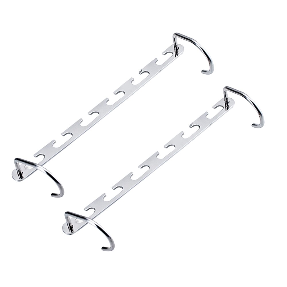 Coat Closet Hanger Clothes Rack Bedroom Home Organizer 2pcs Metal Stack Hooks Space Saving Hanger Multi-Port Clothing Rack