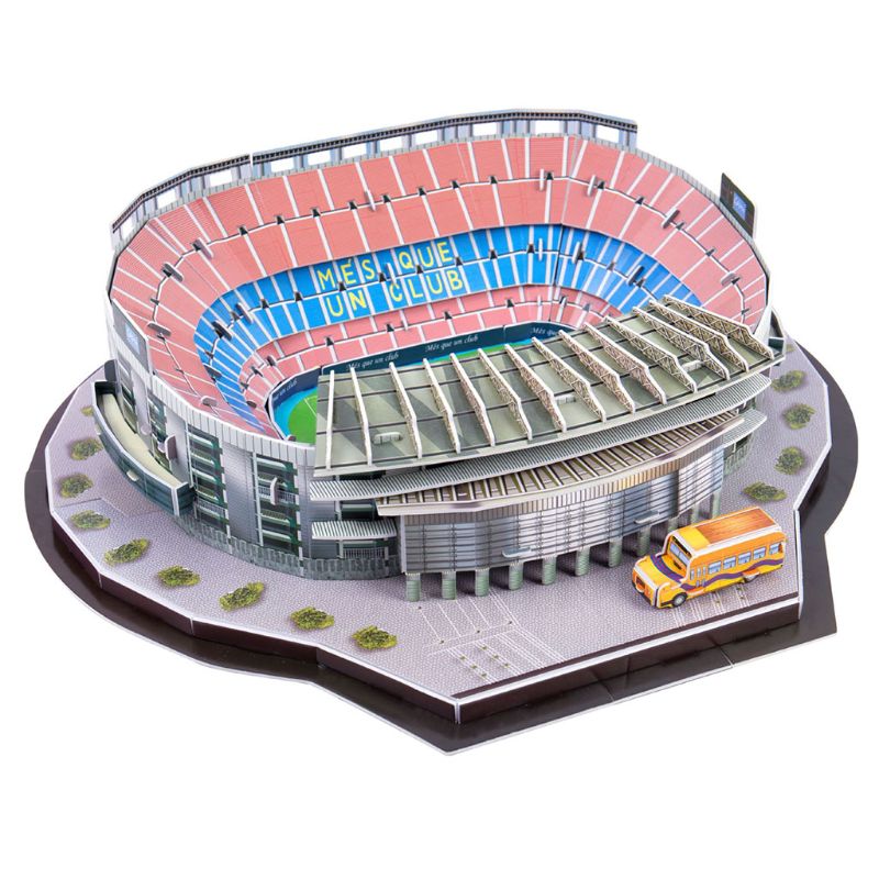 DIY 3D Puzzle Jigsaw World Football Stadion Fußball Spielplatz Montiert Gebäude: C