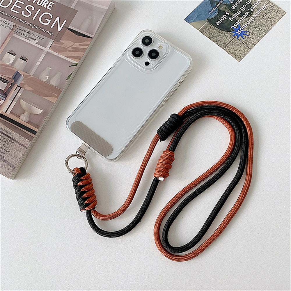 Cute Mobile Phone Straps Crossbody Rope Contrast Color Lanyard with Door Credencial Upgrade Strips Convenient Telephone Chain