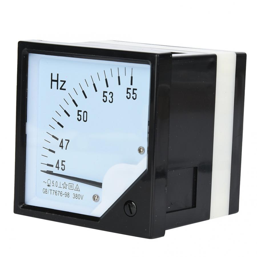 Frequency Counter Square Panel Frequency Meter 45-55Hz AC 380V 1.5 High Accuracy Frequency Tester Analog Panel Meter