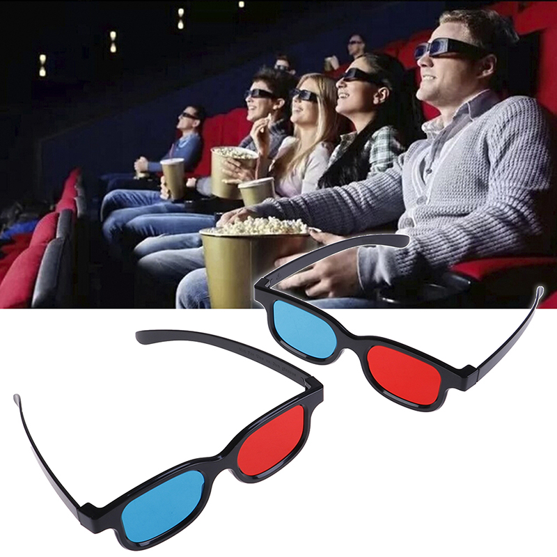 Universal rød blå 3d briller til dimensionelt anaglyph filmspil
