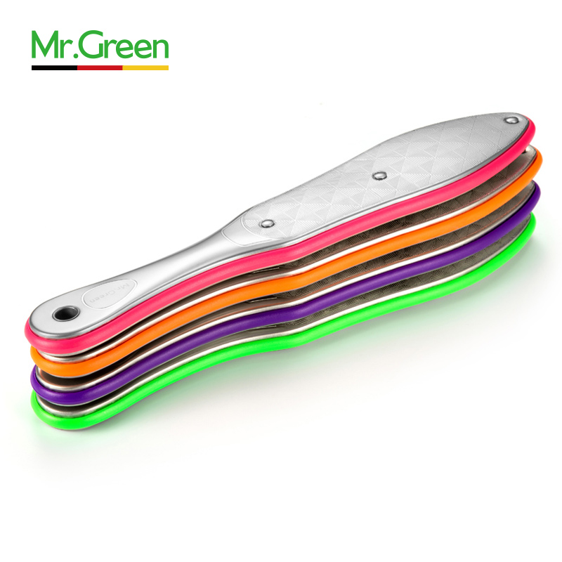 Mr.green 1 stk højkvalitets rustfrit stål fod rasp callus død hudfjerner fil eksfolierende pedicure fodfil fodplejeværktøj