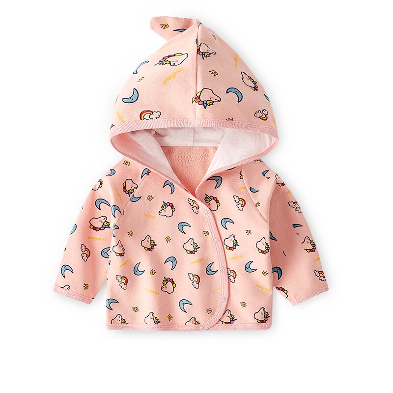 Baby Coats Pink Toddler Infant Hooded Jacket Cute Unicorn Autumn Winter Warm Coat Outerwear Jacket Little Baby Girl Coat Clothes: 3T