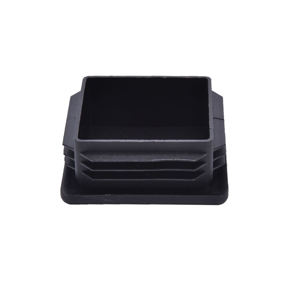 10Pcs Plastic Black Blanking End Caps Square Inserts For Tube Pipe Box Section