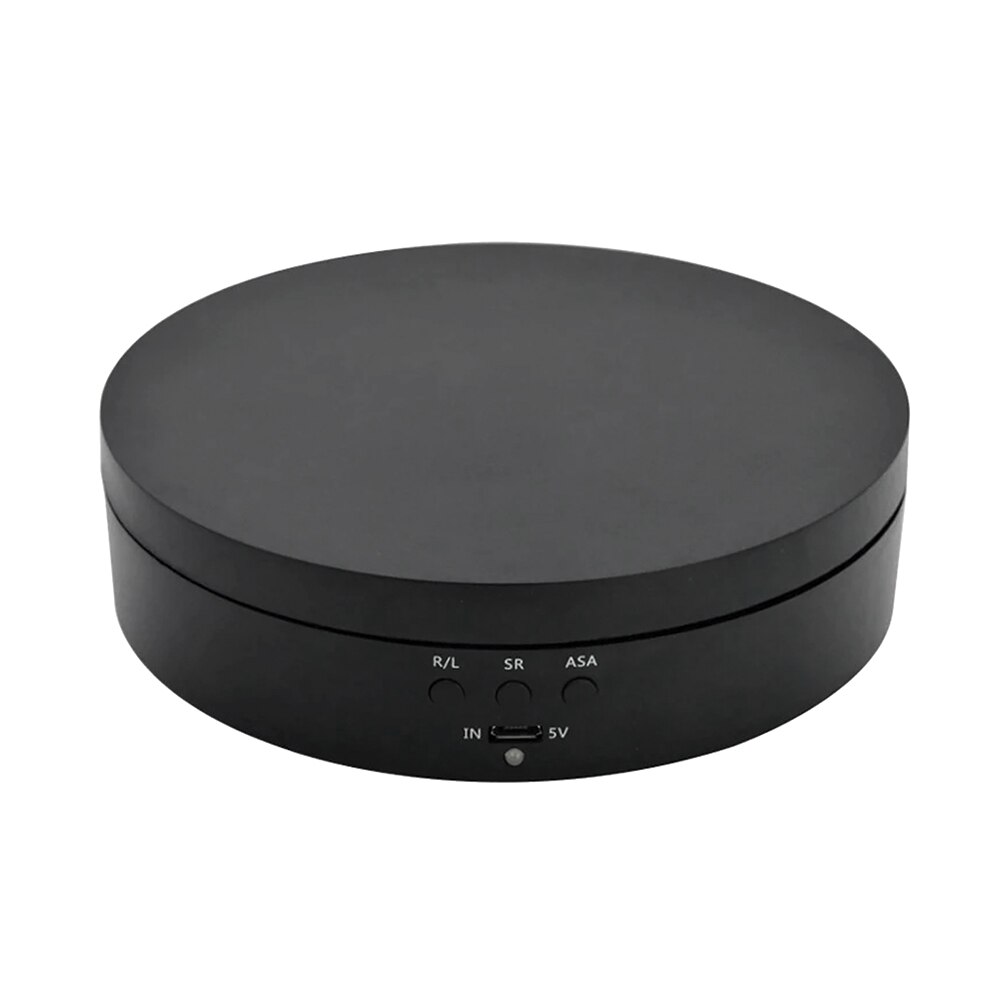 360 Degree Revolving Rotating Display Stand Watch 3D Model Collectibles Video Shooting Motorized Turntable Shop Speed Adjustable: Black B