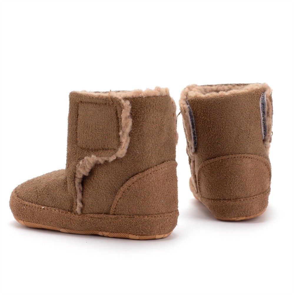 Peuter Baby Meisjes Jongens Winter Warm Laarzen Effen Bont Haak Mid Calf Snowboots 2 Stijl Outfit 0-18M