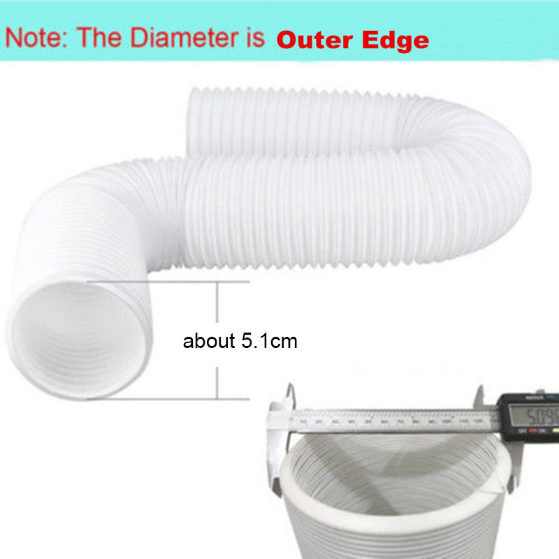1.5m/2m Flexible Air Conditioner Exhaust Pipe Vent Hose Duct Outlet 130/150mm Easy to Install Durability Air Conditioning Tool