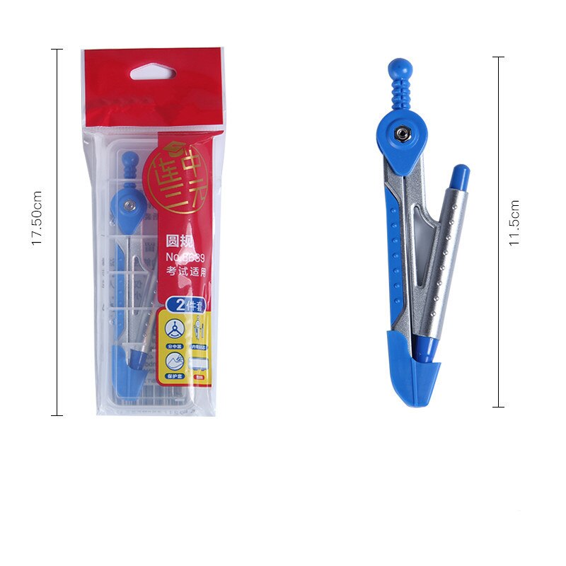 Drawing Compasses Pencil Geometry Set with Lead Core Students Compass School Office Stationery Math Tool
