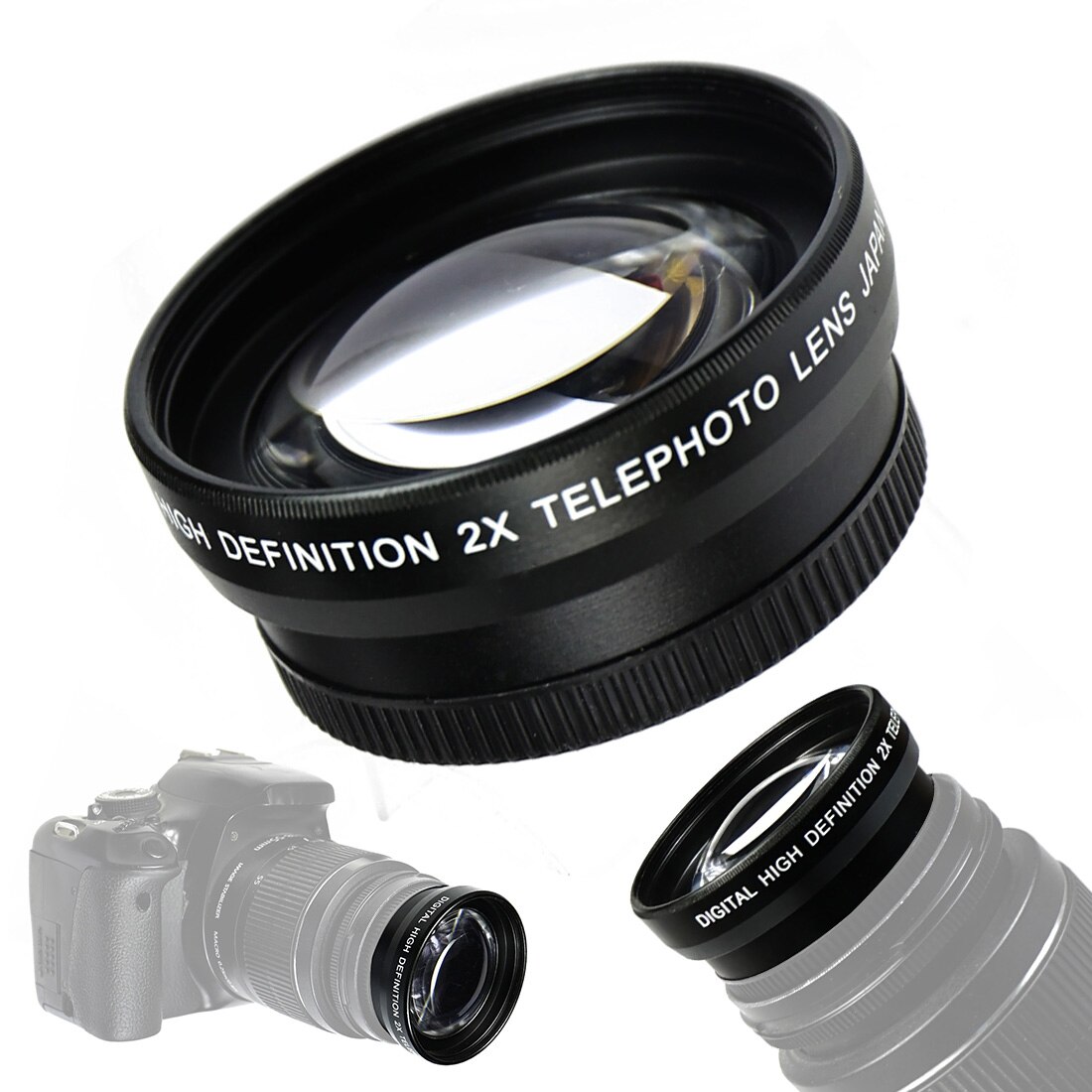 Camera Lens Optische Glas 37Mm 2X/52Mm 2X Vergroting Hd Tele Converter Tele 10X Macro Lens Voor mobiele Mobiele Telefoon Dslr