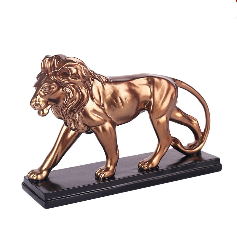 Afrikaanse Woeste Leeuw Standbeeld Hars Dominante Dier Leeuw Woondecoratie Accessoires Zolder Craft Standbeeld