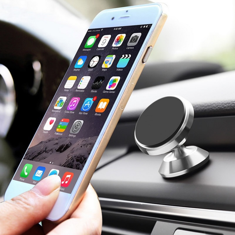 360 Degree Car Magnetic Mobile Phone Holder Mount Car Storage Rack Smartphone Stand Magnet Support Cell In Car GPS Universal