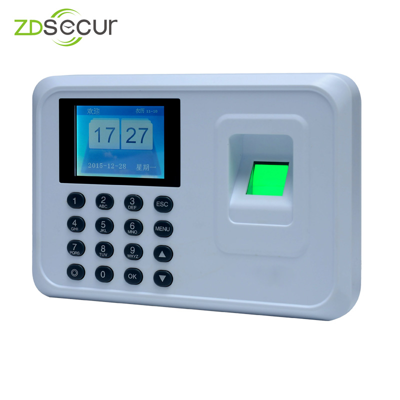 Employee Fingerprint Recognition Time Attendnace Device English Spanish Russian Machine ZDA5