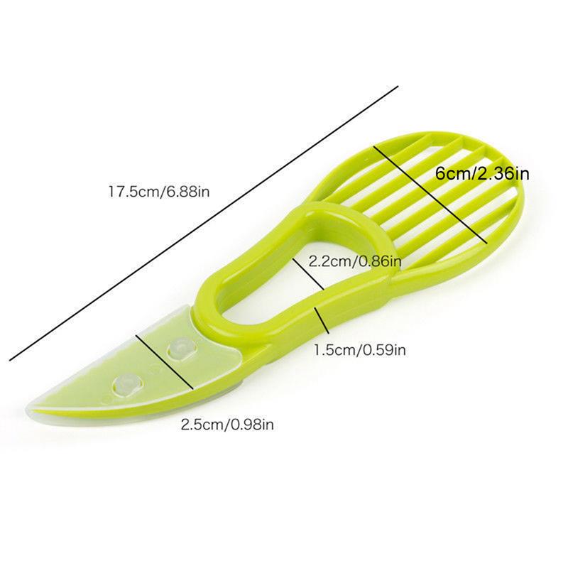 1Pcs Avocado Slicer Plastic Creatieve 3 In 1 Multifunctionele Avocado Tool Fruit Slicer Multifunctionele Avocado Mes Keuken tool: Default Title