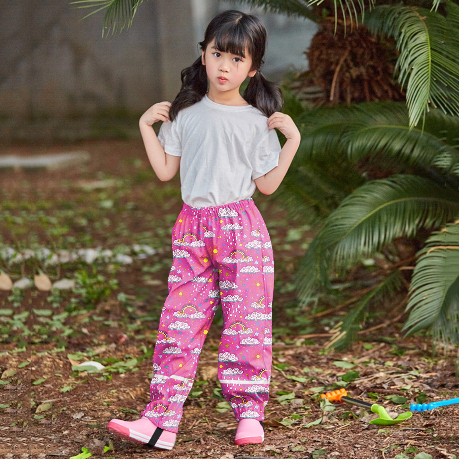 Pantalon de pluie imperméable pour enfants, salopette pour bébés garçons et filles, coupe-vent, boue, bas respirant