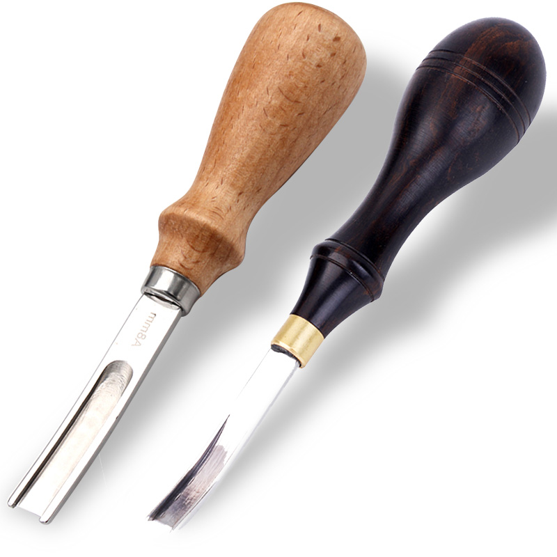 Herramientas para cortar Bordes de cuero, máquina de corte para ángulo curvo, pala redonda, 4-10mm de ancho
