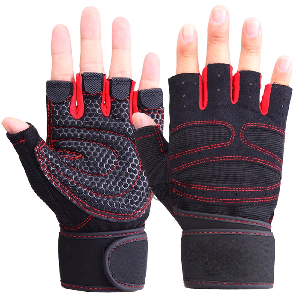 Half Vinger Gym Handschoenen Outdoor Sport Fitness Handschoenen Unisex Guantes Zwart Ademend Gewicht Lifiting 4 Kleuren