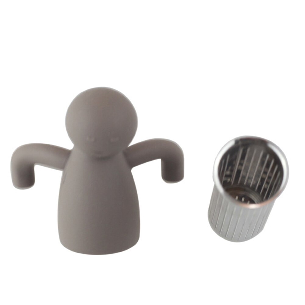 Silicone Tea Strainer Interesting Life Partner Cute Mister Teapot Little Man People Tea Infuser Filter Brewing Making Teapot