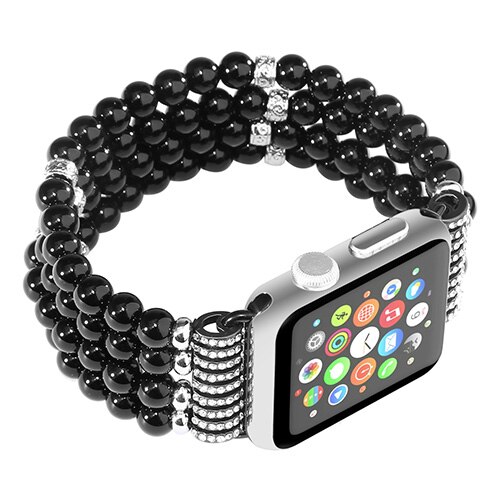 Pearl Strap Voor Apple Horloge Band 7 4 5 6 Se 44Mm 40Mm 41Mm 45Mm Multicolor armband Voor Iwatch Serie 3 2 38Mm 42Mm Accessoires: black / for 38mm 40mm 41mm
