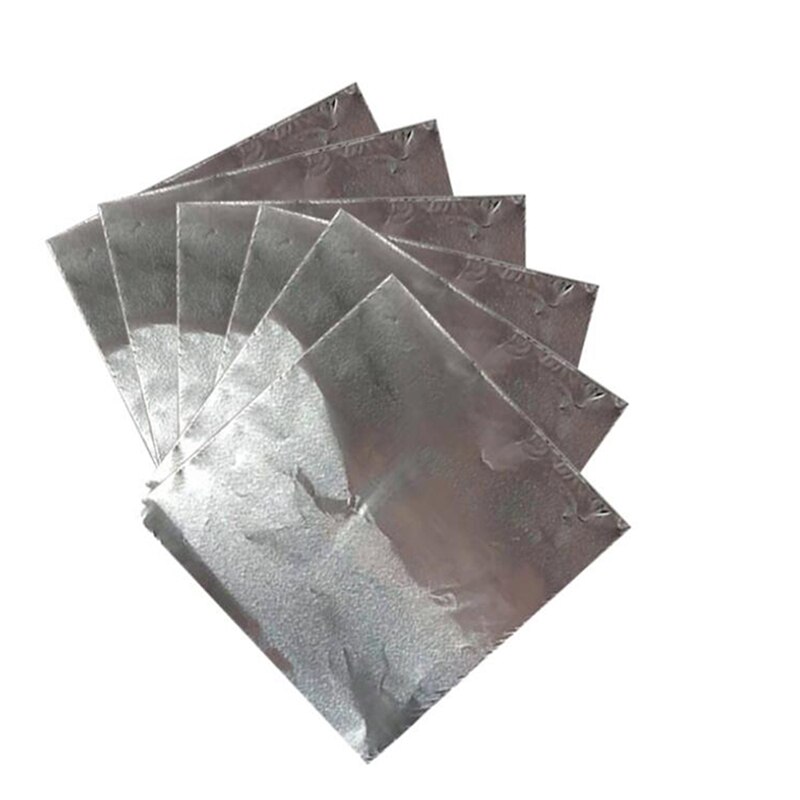 100 st mat aluminiumfolier papper choklad godis förpackning julfest festival dekoration förråd fest födelsedagsomslag: Silver-