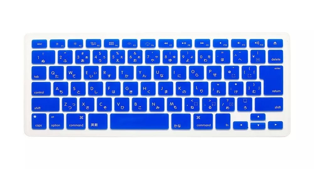 Japanese English Japan JP Keyboard Cover For Macbook Air Pro Retina 13 15 17 （before ) Protector for Mac book keyboard: Blue