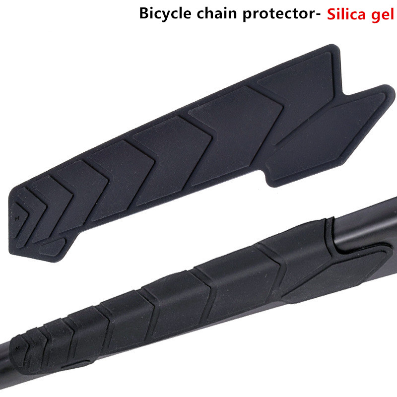 Protector de cadena de bicicleta de silicona, almohadilla de vaina de cuadro de bicicleta, cubierta protectora de cadena de bicicleta de carretera resistente a los arañazos, accesorios para bicicleta