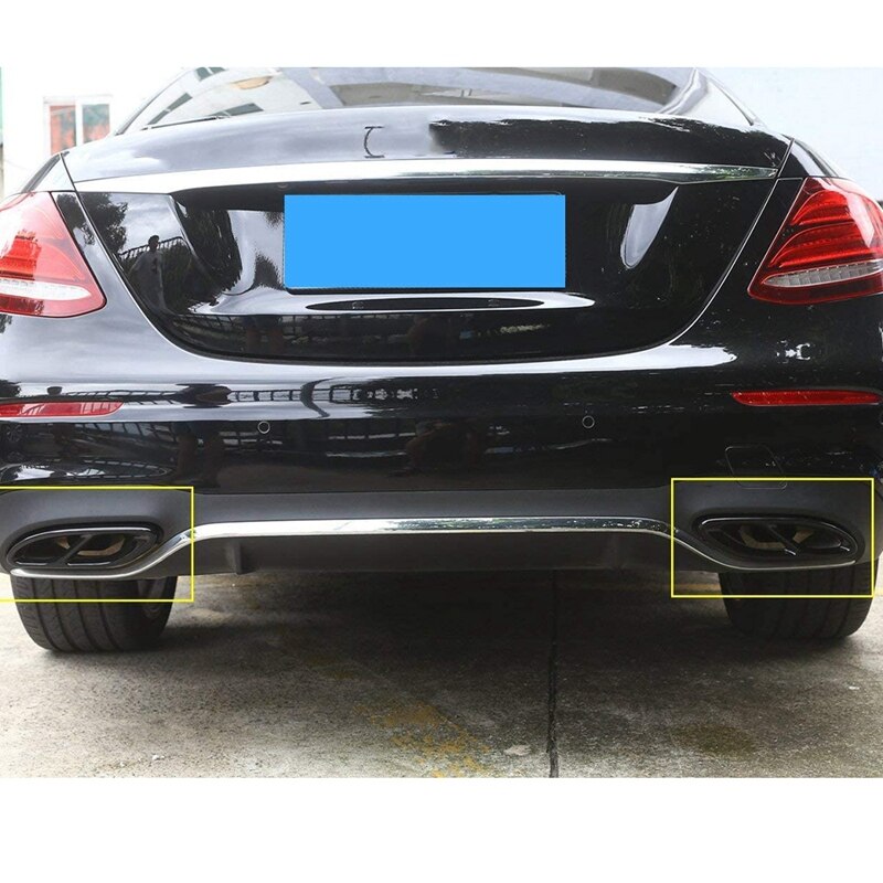 Salidas de escape de tubo de acero, embellecedor de Marco trasero, cubierta para mercedes-benz W213 W205 Coupe W246 W216 GLC GLE GLS CLA