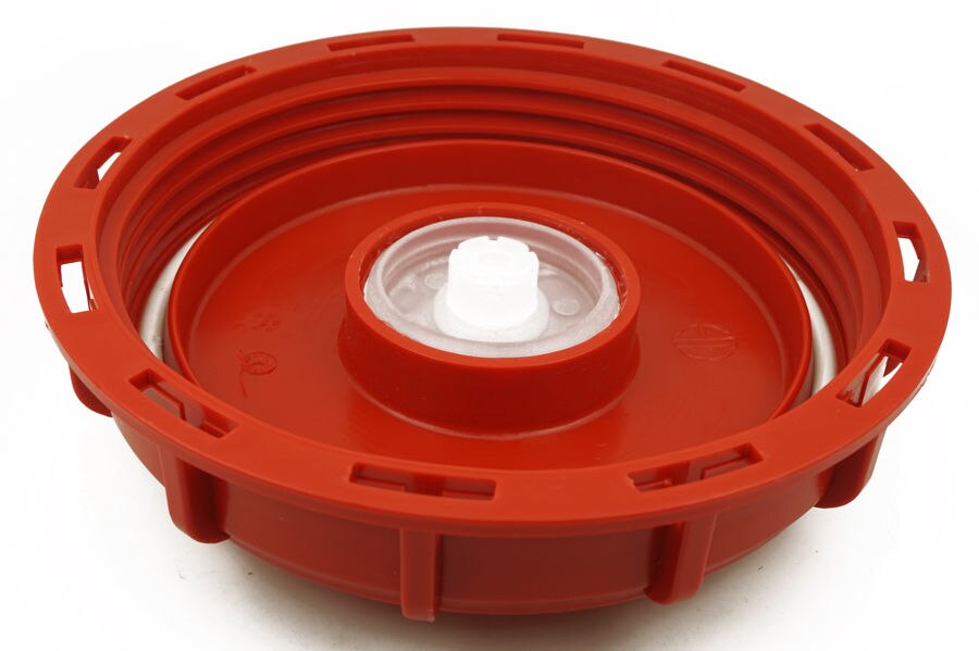 1000l ibc vanntank 15cm ventilert schutz lokk støttelokk plast tank kraftig