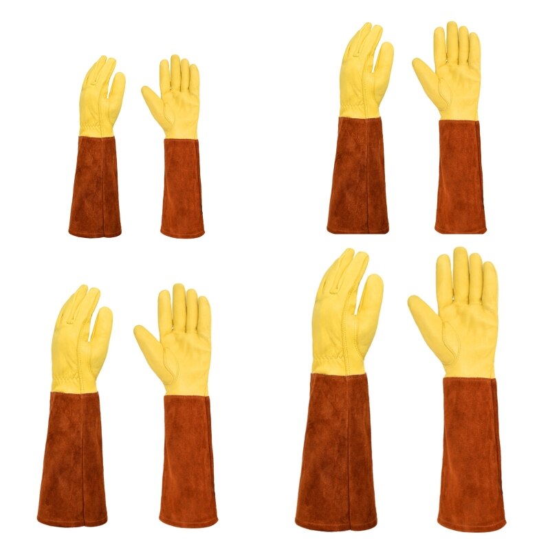 69HF Rose Pruning Thorn Proof Gardening Gloves Long Sleeve for bushes Cacti