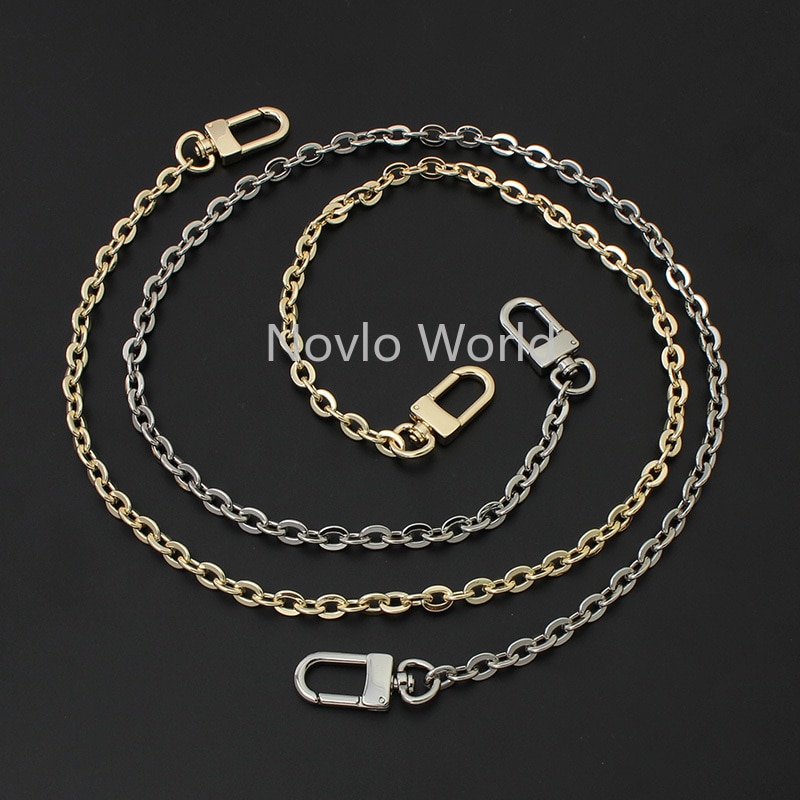 1-5-20pcs 2 kolory 60 100 120 130cm długość miedzi materiał łańcuchy z haczyki na zatrzaski do torebki torba na łańcuszku akcesoria