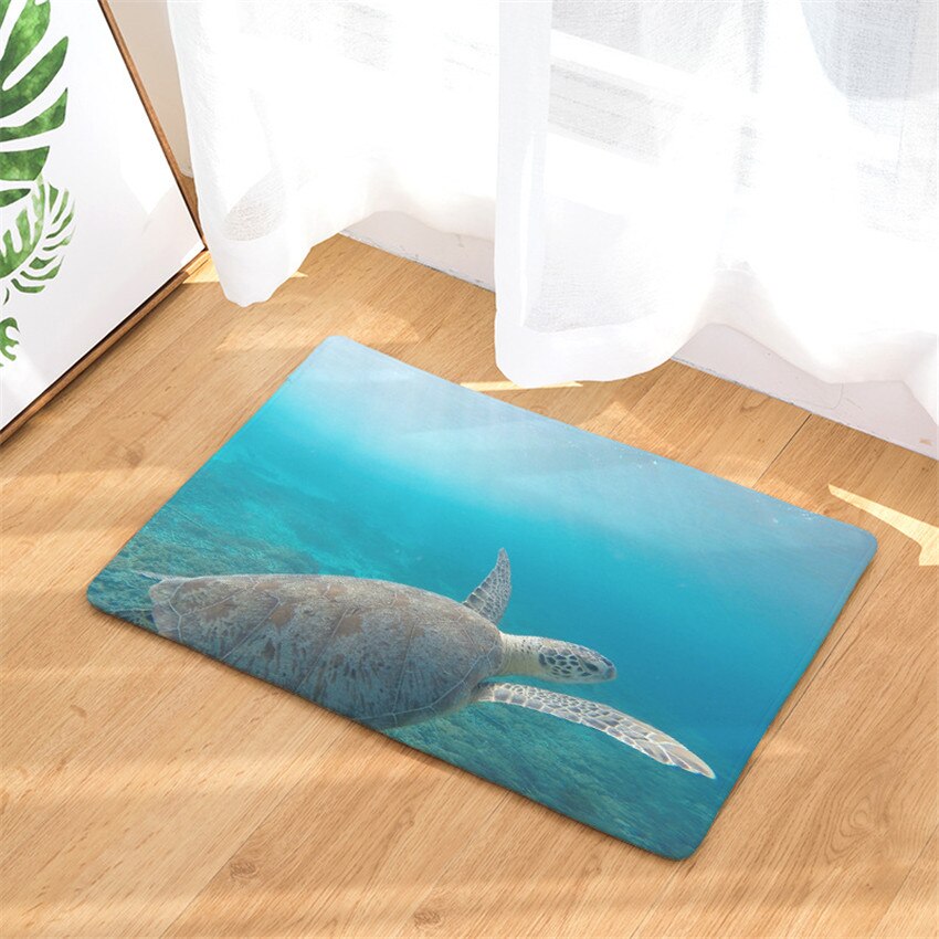 1Pc 40X60Cm Sea Turtle Home Badmat Antislip Badkamer Tapijt Zachte Mat Keuken Wc floor Decor Kerst: 9