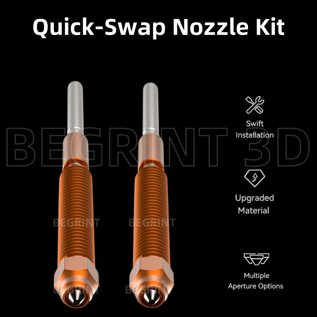 For Creality Hi Combo 3D Printer 0.2/0.4/0.6/0.8mm Quick-Swap Nozzles Kit Titanium Alloy Heat Break High Flow Nozzle For K2 Plus