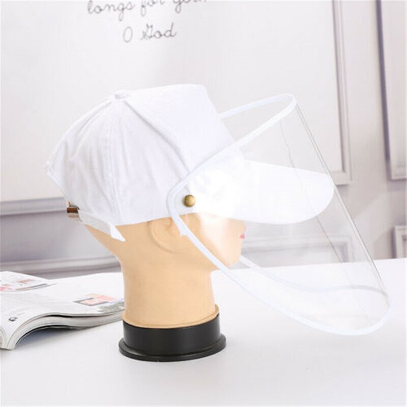 Peaked Hat w/ Protective Clear Shield Outdoor Saliva-proof Dust-proof Sun Visor Cap+Protective Clear Masks Face Shield Outdoor: A4