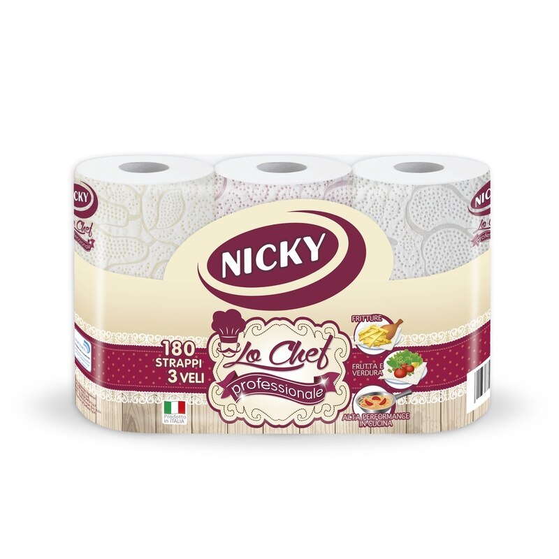 Nicky Papier Keuken Handdoeken Chef Professionele 3 Rolls 180 Tear 3 Ply