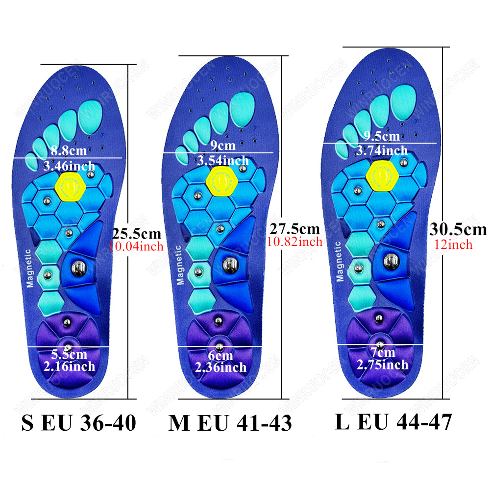 Magnetische Massage Inlegzolen Acupressuur Inserts Steunzool Orthopedische Acupressuur Schoenen Pads Verlichten Moe voor Mannen Vrouwen Unisex