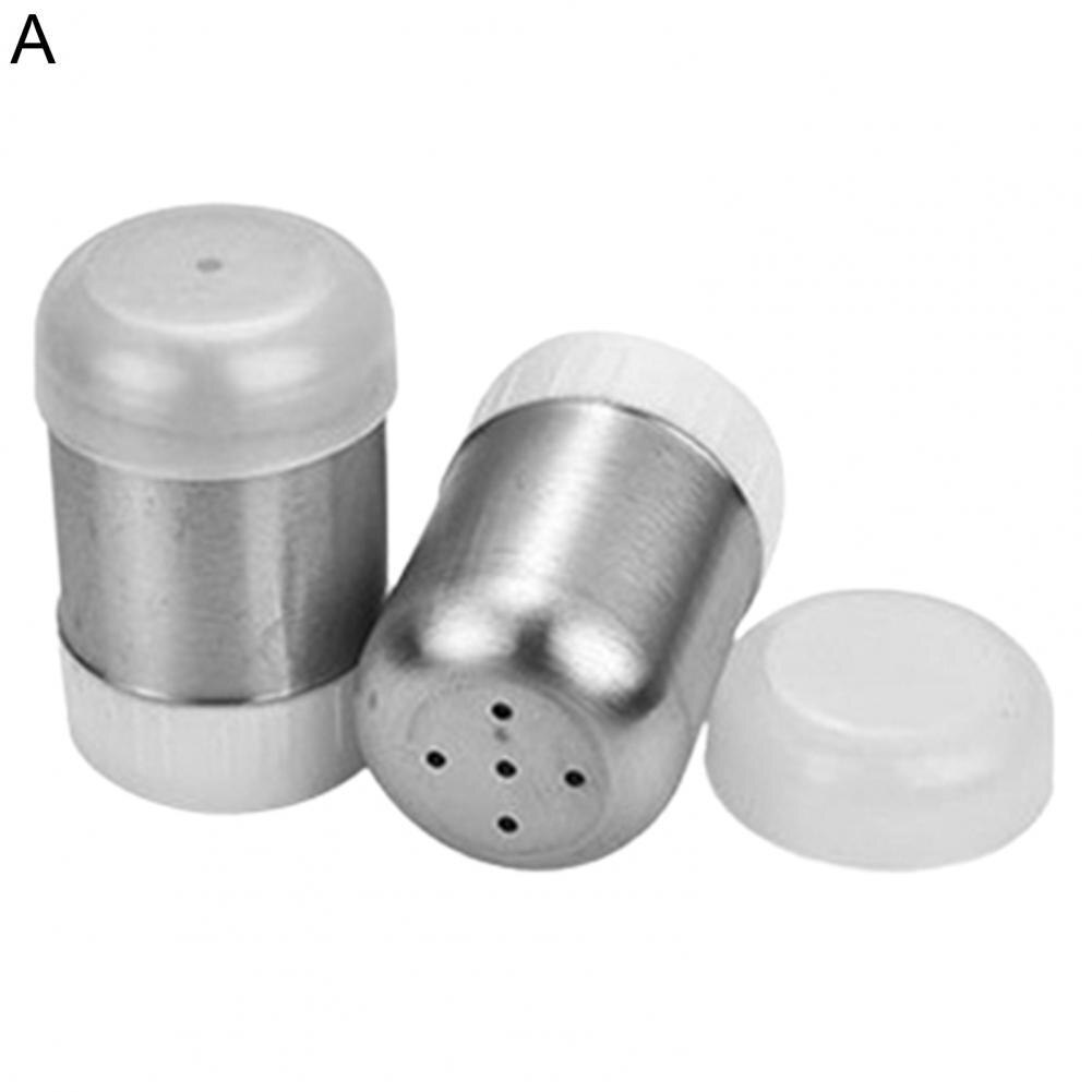 2Pcs Spice Dispensers Excellent Seasoning Spice Dispenser Shaker Stainless Steel Pepper Shakers: A