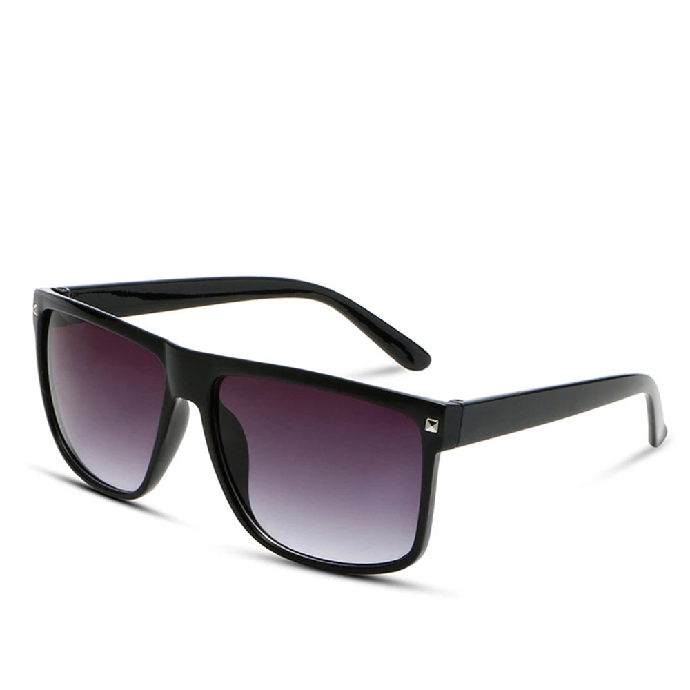 Nyaste fyrkantiga klassiska solglasögon herr märkessolglasögon vintage oculos  uv400 oculos de so: Svart