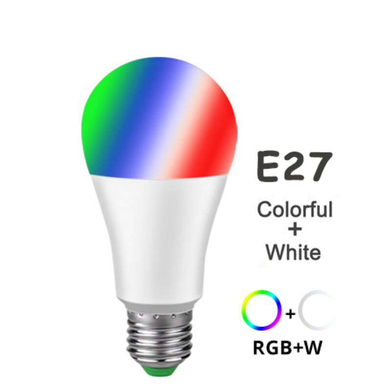 15w rgbw bluetooth  b22 e27 wifi smart led pære bt mesh net gruppe smart led lys lampe farveskift dæmpbar af ios/android app: E27 hvide