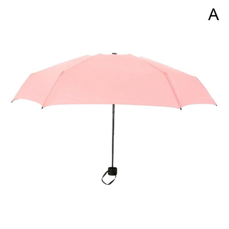 Pocket Mini Umbrella, Folding Pocket Compact Umbrella, Sun-proof Wind-proof Rain-proof And Uv-proof 5 Folding: Pink