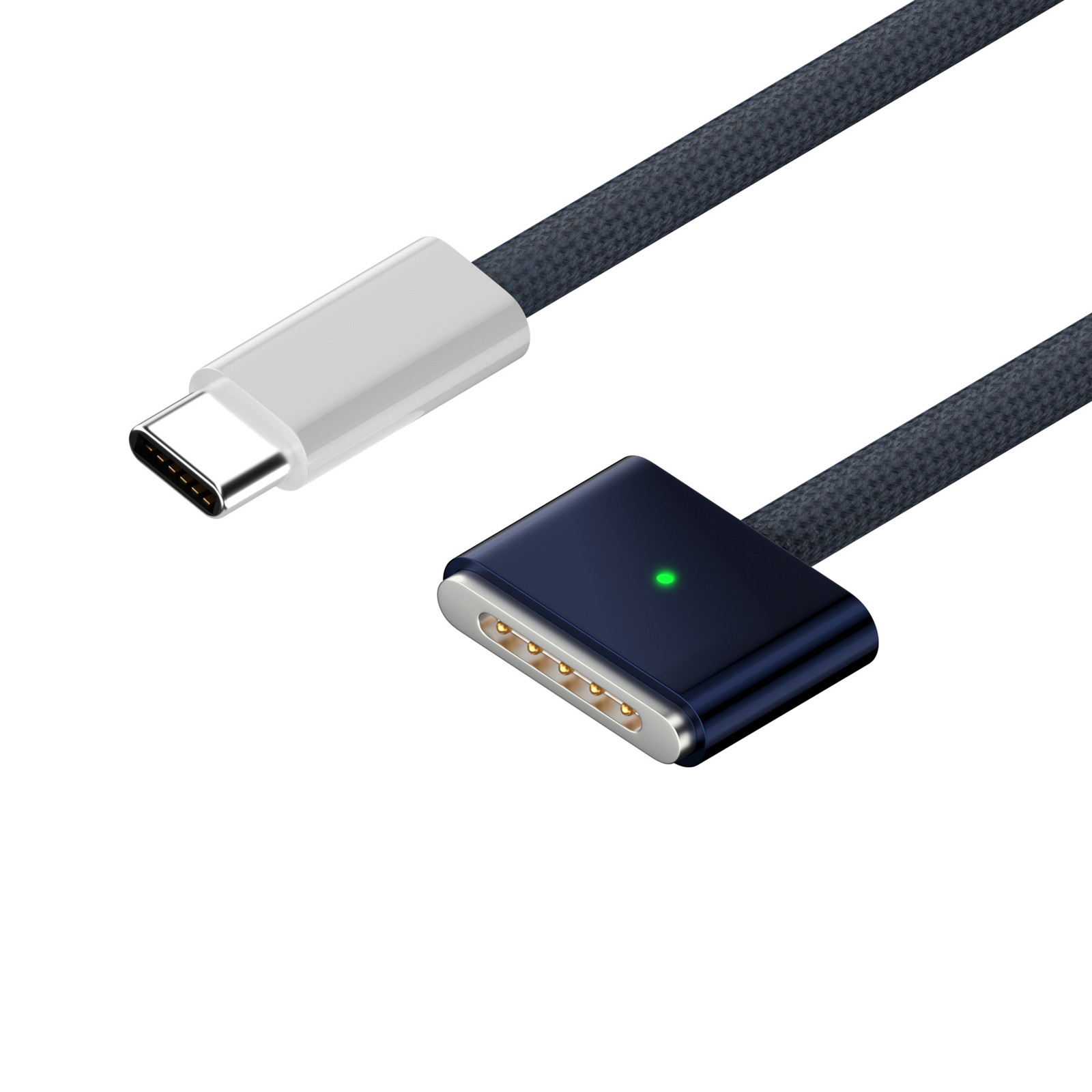 USB Type C naar Magnetische Magsafe 3 Generatie Kabel Oplader Adapter Voor MacBook Pro Air 14 16 M2 140 W Snelle Oplaadkabel Koord 2 m: Blauw