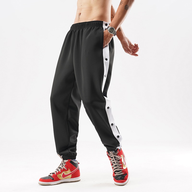 Sommer knap sweatpants mænd sportstøj baggy bukser herre jogger løse afslappede bukser