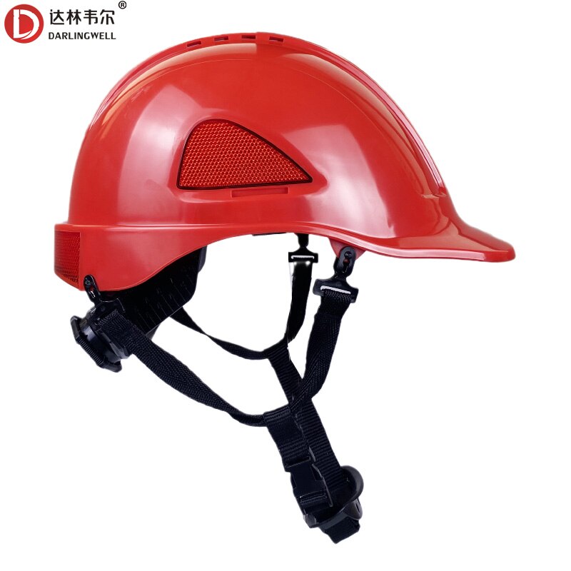 Darlingwell-casco de seguridad Anti-aplastamiento ABS ligero, transpirable, casco protector para construcción: Rojo