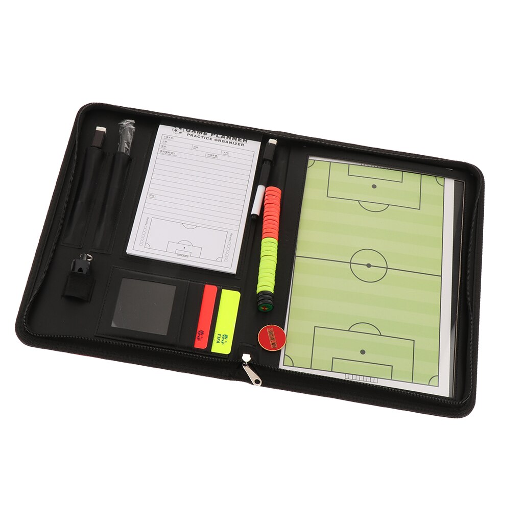 Soccer Magnetic Clipboard Football Coaches Coaching Boards with Yellow Red Cards Score Sheet