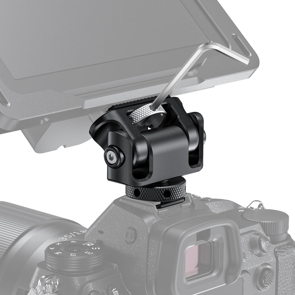SmallRig Universal Tilting Monitor Mount with Cold Shoe For SmallHD/Atomos/Blackmagic Monitor/Screen/EVF Mount -2431