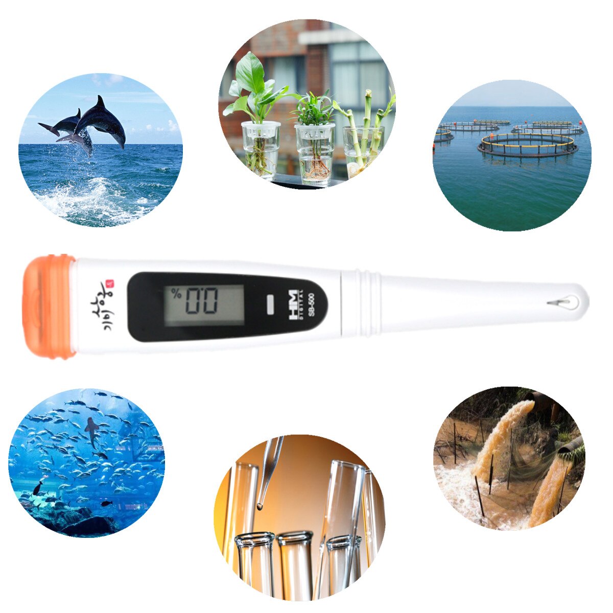 HM Digital Salinity Meter Handheld Salt Meter 0.01-5.0% Salinity Tester Sensor for Seawater Food Salt Concentration Meter20% off