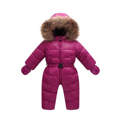 Orangemom rusland winter sneeuwpakken  , 100%  waterdichte + donsjacks voor meisjes jongensjassen 18m-4t kinderjassen kleding warm: Paars / 18m