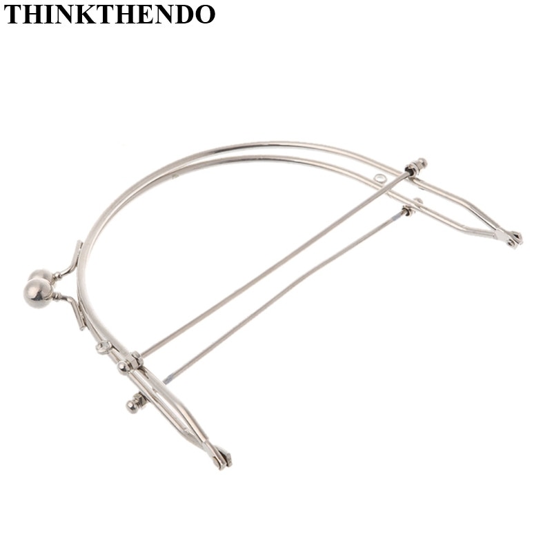 THINKTHENDO 1Pc Metalen Half Ronde Frame Kus Gespen Lock Purse Bag Handtas Handvat Clutch