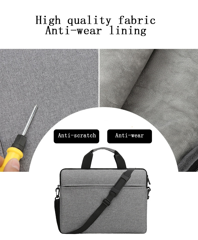 13 14 15 inch Laptop Bag Waterproof Notebook Case Sleeve For Macbook Air Pro Computer Shoulder Handbag Women Men Briefcase