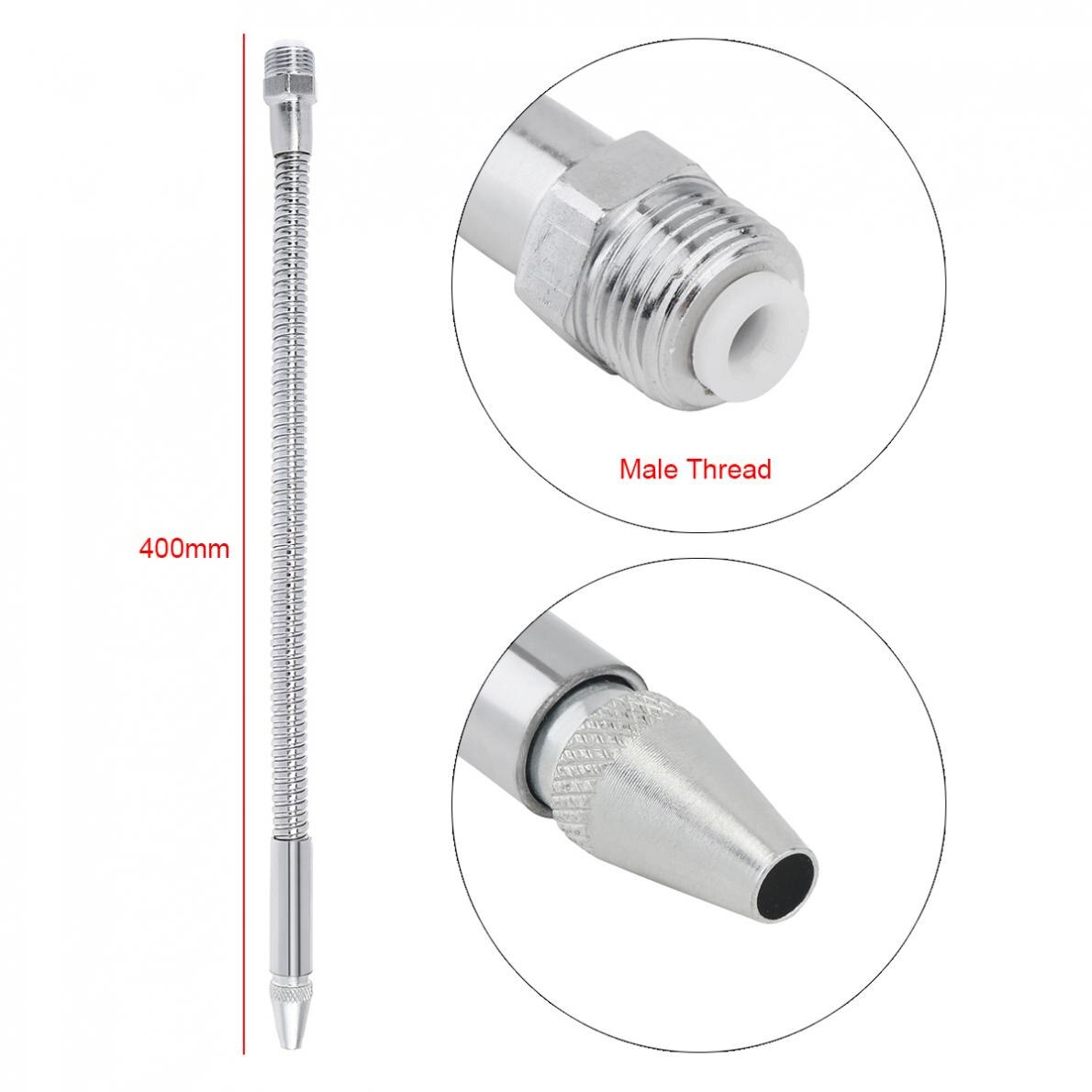 1/2 Inch 390Mm Metalen Flexibele Water Olie Koeling Buis Met Ronde Kop Nozzle Voor Cnc Machine/Frezen/draaibank